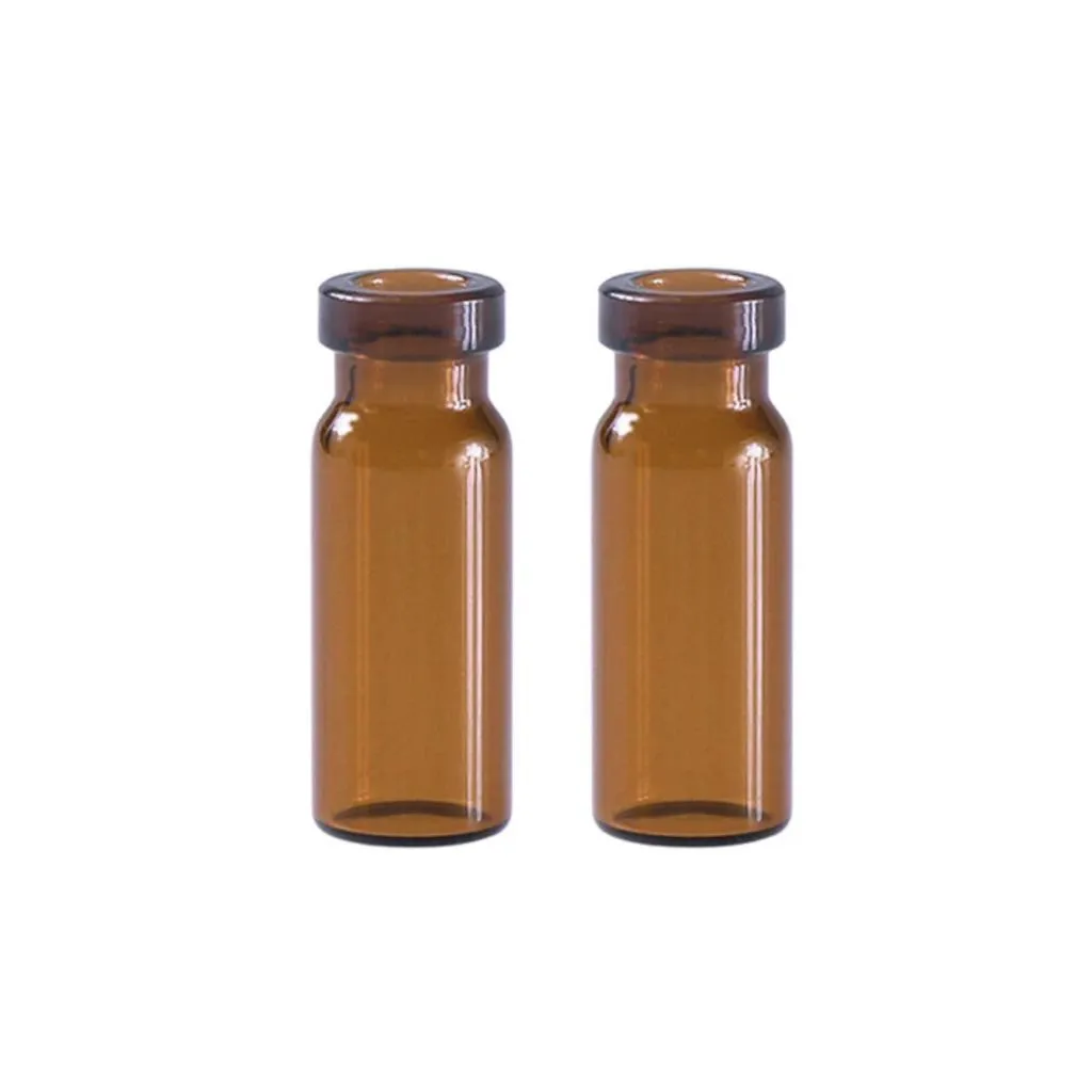 2mL Amber Glass Flat Base 11mm Crimp Vial Wide Opening. .Thumbnail 1