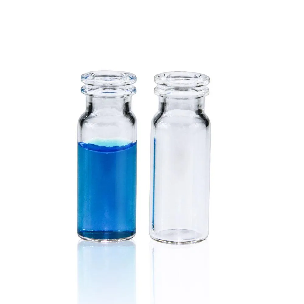 2mL Clear Glass Flat Base 11mm Snap Vial Wide Opening. .Thumbnail 1