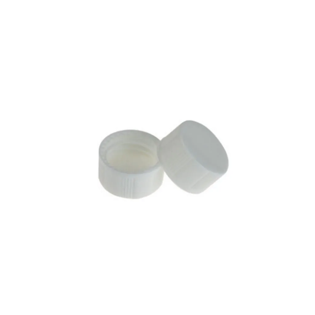 15-425 White Closed PP Top Cap, with White PE Septa 1.0mm Thick. .Thumbnail 1