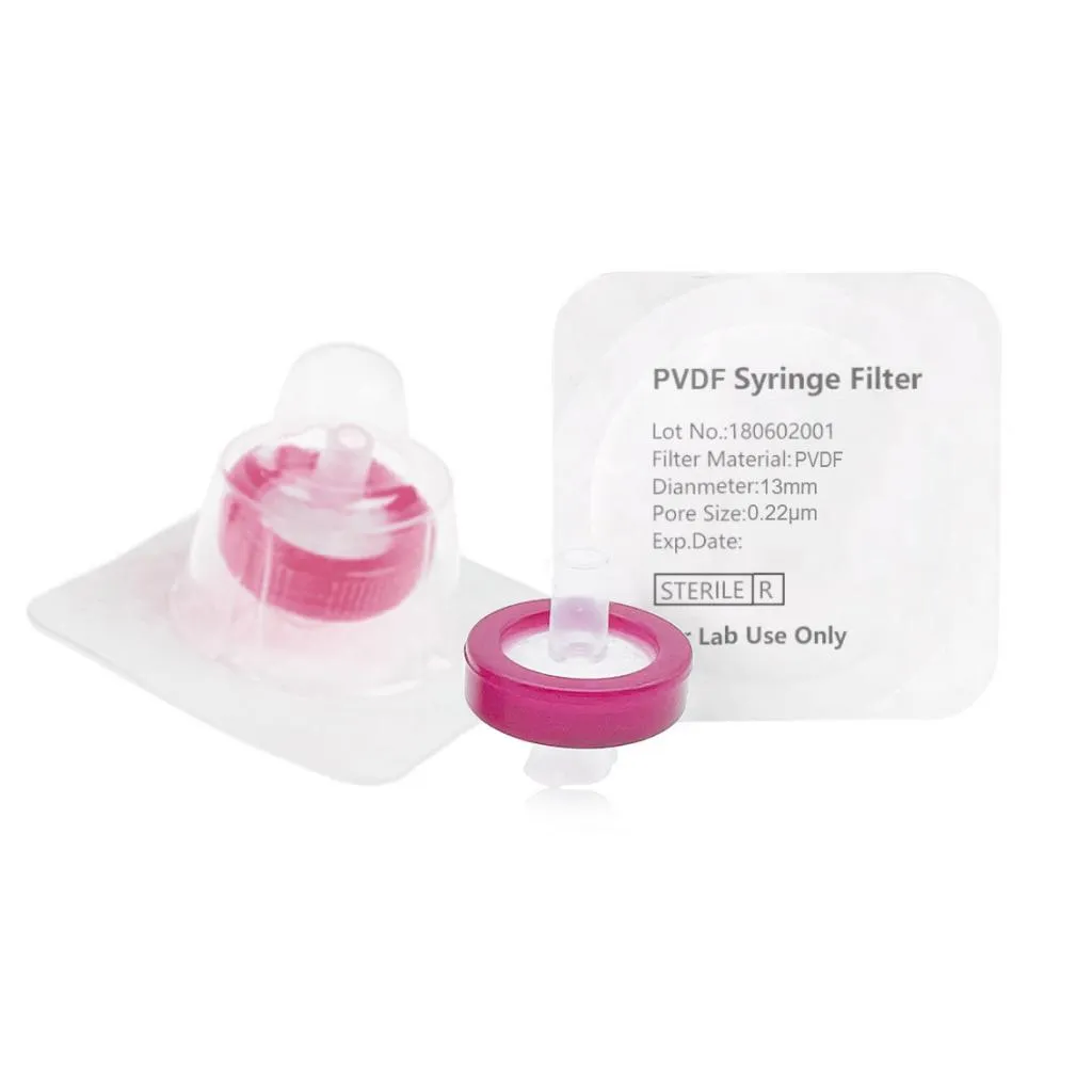 Syringe Filter, Hydrophobic PVDF, Sterile, Dia. 13mm, Pore 0.22µmThumbnail 1
