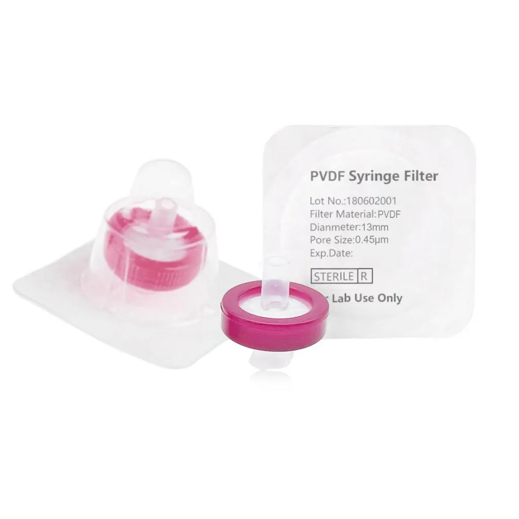 Syringe Filter, Hydrophobic PVDF, Sterile, Dia. 13mm, Pore 0.45µmThumbnail 1