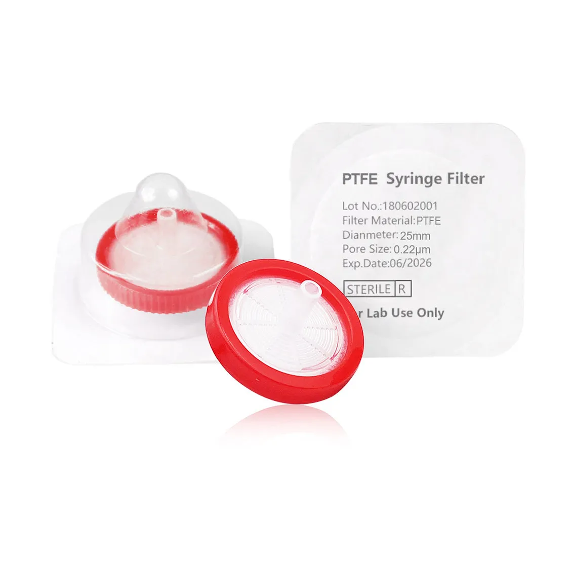 Syringe Filter, Hydrophobic PTFE, Sterile, Dia. 25mm, Pore 0.22µmThumbnail 1