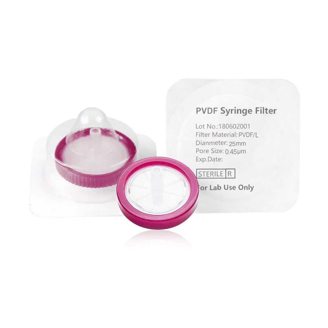 Syringe Filter, Hydrophilic PVDF, Sterile, Dia. 25mm, Pore 0.45µmThumbnail 1