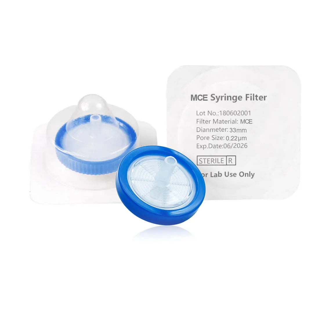 Syringe Filter, MCE, Sterile, Dia. 33mm, Pore 0.22µmThumbnail 1