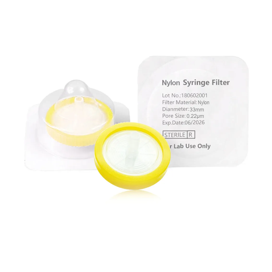 Syringe Filter, NYLON, Sterile, Dia. 33mm, Pore 0.22µmThumbnail 1