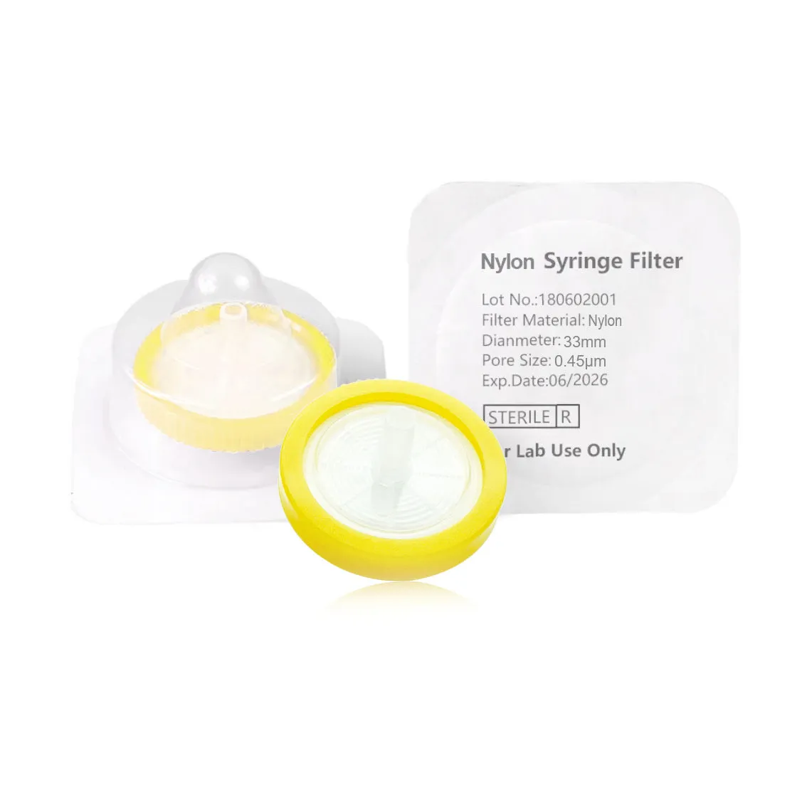 Syringe Filter, NYLON, Sterile, Dia. 33mm, Pore 0.45µmThumbnail 1