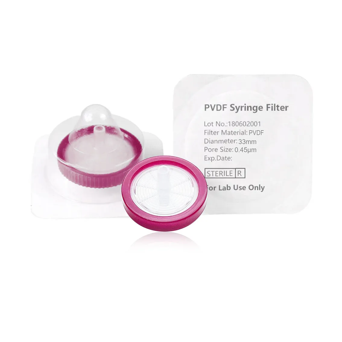 Syringe Filter, Hydrophobic PVDF, Sterile, Dia. 33mm, Pore 0.45µmThumbnail 1